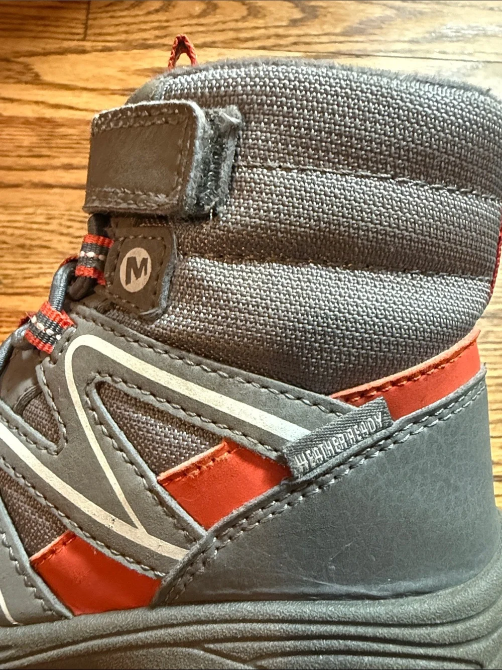 Merrell Kids Grey and Red Waterproof Hiking Boots